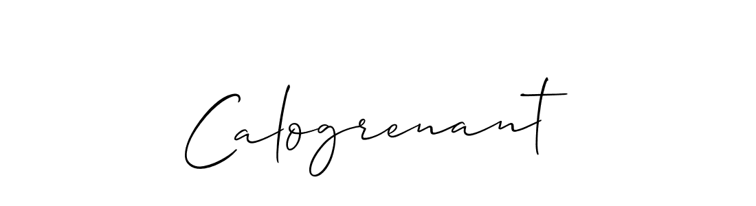 Allison_Script is a professional signature style that is perfect for those who want to add a touch of class to their signature. It is also a great choice for those who want to make their signature more unique. Get Calogrenant name to fancy signature for free. Calogrenant signature style 2 images and pictures png