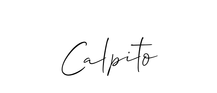 Make a beautiful signature design for name Calpito. With this signature (Allison_Script) style, you can create a handwritten signature for free. Calpito signature style 2 images and pictures png