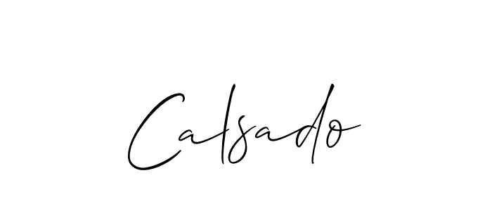 The best way (Allison_Script) to make a short signature is to pick only two or three words in your name. The name Calsado include a total of six letters. For converting this name. Calsado signature style 2 images and pictures png