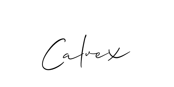 The best way (Allison_Script) to make a short signature is to pick only two or three words in your name. The name Calvex include a total of six letters. For converting this name. Calvex signature style 2 images and pictures png