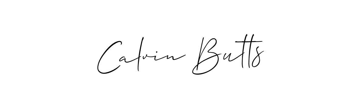 You should practise on your own different ways (Allison_Script) to write your name (Calvin Butts) in signature. don't let someone else do it for you. Calvin Butts signature style 2 images and pictures png