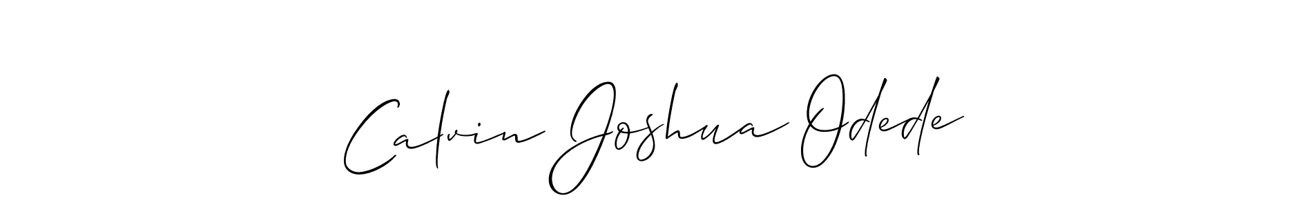 This is the best signature style for the Calvin Joshua Odede name. Also you like these signature font (Allison_Script). Mix name signature. Calvin Joshua Odede signature style 2 images and pictures png