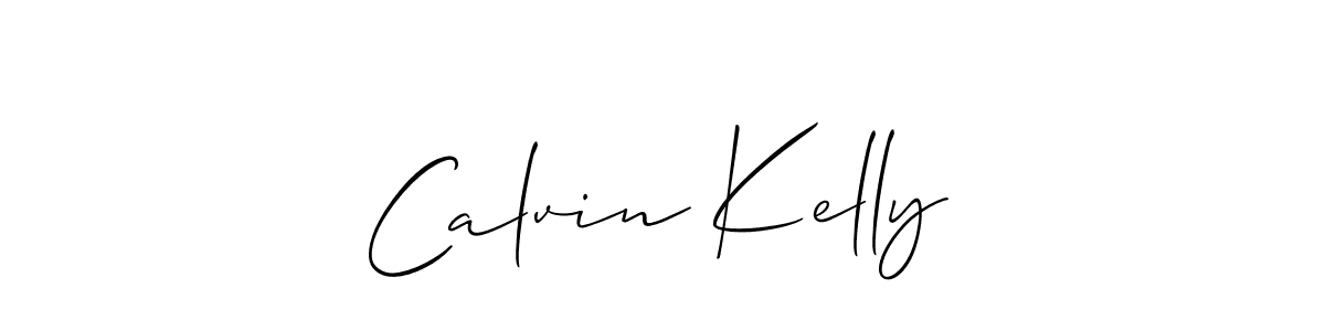 How to make Calvin Kelly name signature. Use Allison_Script style for creating short signs online. This is the latest handwritten sign. Calvin Kelly signature style 2 images and pictures png