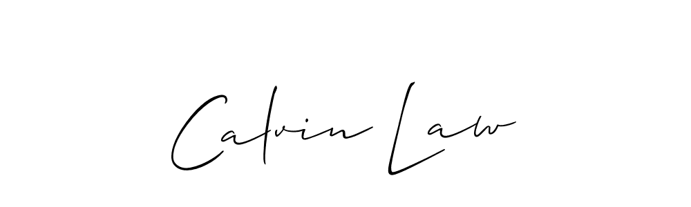 It looks lik you need a new signature style for name Calvin Law. Design unique handwritten (Allison_Script) signature with our free signature maker in just a few clicks. Calvin Law signature style 2 images and pictures png
