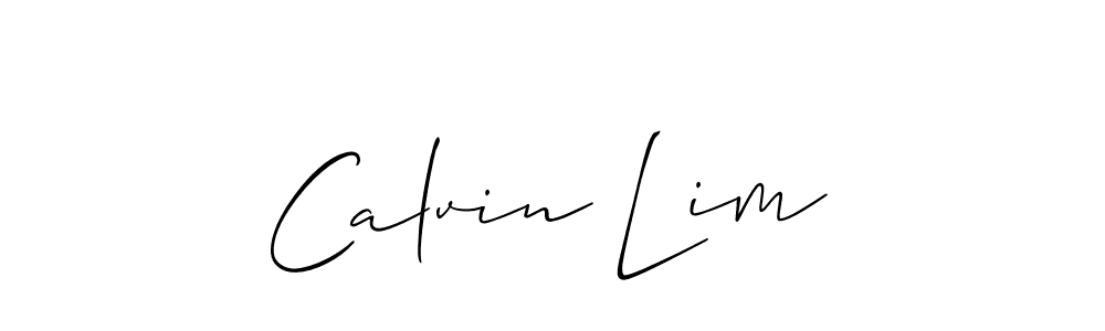 Design your own signature with our free online signature maker. With this signature software, you can create a handwritten (Allison_Script) signature for name Calvin Lim. Calvin Lim signature style 2 images and pictures png