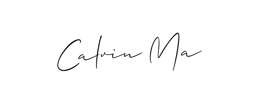 How to make Calvin Ma signature? Allison_Script is a professional autograph style. Create handwritten signature for Calvin Ma name. Calvin Ma signature style 2 images and pictures png