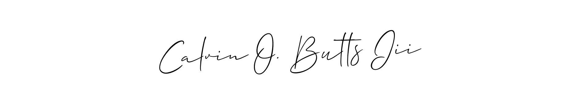 Create a beautiful signature design for name Calvin O. Butts Iii. With this signature (Allison_Script) fonts, you can make a handwritten signature for free. Calvin O. Butts Iii signature style 2 images and pictures png