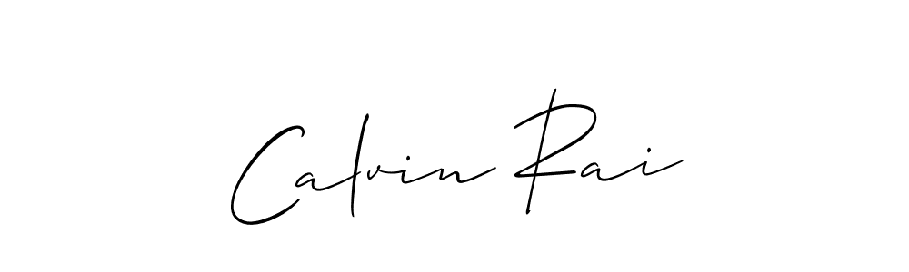Design your own signature with our free online signature maker. With this signature software, you can create a handwritten (Allison_Script) signature for name Calvin Rai. Calvin Rai signature style 2 images and pictures png
