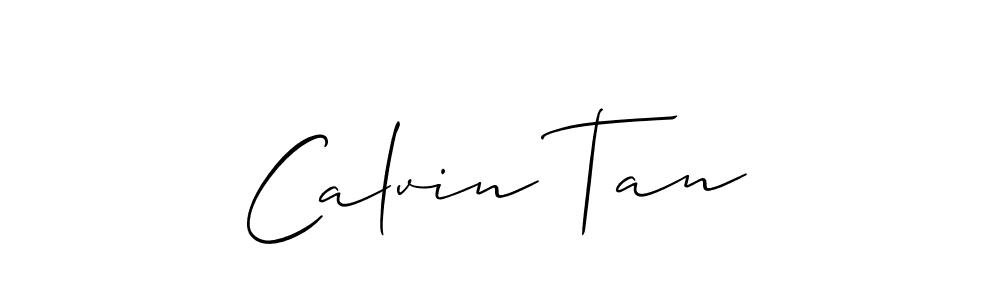 Calvin Tan stylish signature style. Best Handwritten Sign (Allison_Script) for my name. Handwritten Signature Collection Ideas for my name Calvin Tan. Calvin Tan signature style 2 images and pictures png