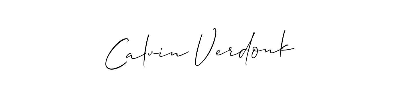 Use a signature maker to create a handwritten signature online. With this signature software, you can design (Allison_Script) your own signature for name Calvin Verdonk. Calvin Verdonk signature style 2 images and pictures png