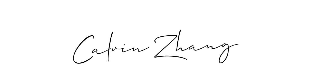 Calvin Zhang stylish signature style. Best Handwritten Sign (Allison_Script) for my name. Handwritten Signature Collection Ideas for my name Calvin Zhang. Calvin Zhang signature style 2 images and pictures png