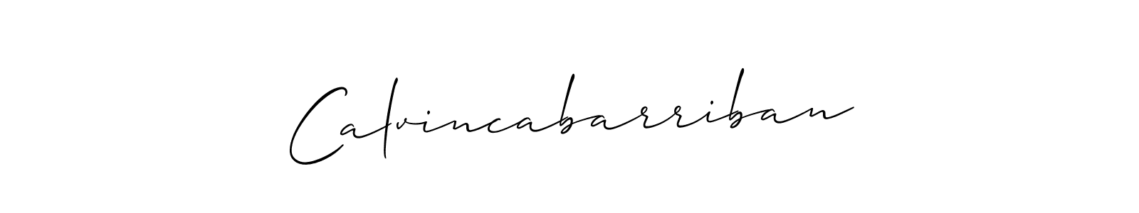 Use a signature maker to create a handwritten signature online. With this signature software, you can design (Allison_Script) your own signature for name Calvincabarriban. Calvincabarriban signature style 2 images and pictures png