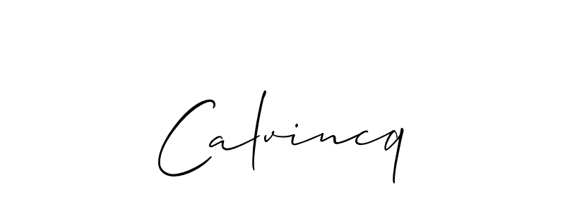 How to make Calvincq name signature. Use Allison_Script style for creating short signs online. This is the latest handwritten sign. Calvincq signature style 2 images and pictures png