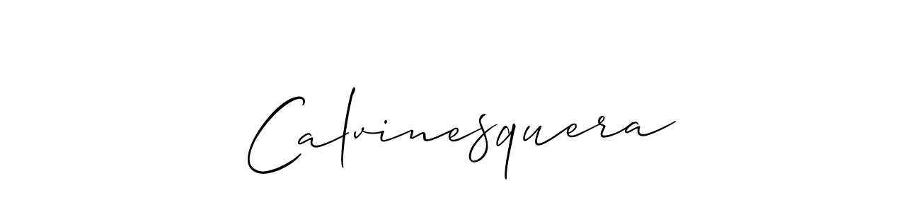 Make a beautiful signature design for name Calvinesquera. With this signature (Allison_Script) style, you can create a handwritten signature for free. Calvinesquera signature style 2 images and pictures png