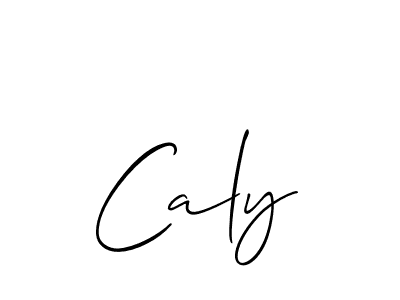Design your own signature with our free online signature maker. With this signature software, you can create a handwritten (Allison_Script) signature for name Caly. Caly signature style 2 images and pictures png