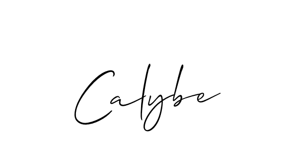 Create a beautiful signature design for name Calybe. With this signature (Allison_Script) fonts, you can make a handwritten signature for free. Calybe signature style 2 images and pictures png