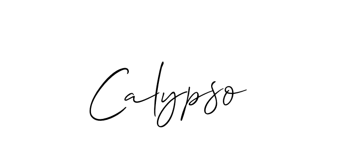 Make a beautiful signature design for name Calypso. With this signature (Allison_Script) style, you can create a handwritten signature for free. Calypso signature style 2 images and pictures png