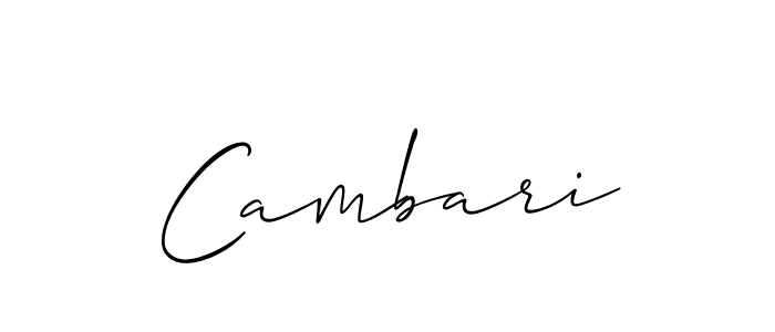 Once you've used our free online signature maker to create your best signature Allison_Script style, it's time to enjoy all of the benefits that Cambari name signing documents. Cambari signature style 2 images and pictures png