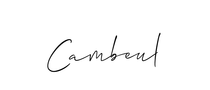 You should practise on your own different ways (Allison_Script) to write your name (Cambeul) in signature. don't let someone else do it for you. Cambeul signature style 2 images and pictures png