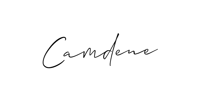 The best way (Allison_Script) to make a short signature is to pick only two or three words in your name. The name Camdene include a total of six letters. For converting this name. Camdene signature style 2 images and pictures png