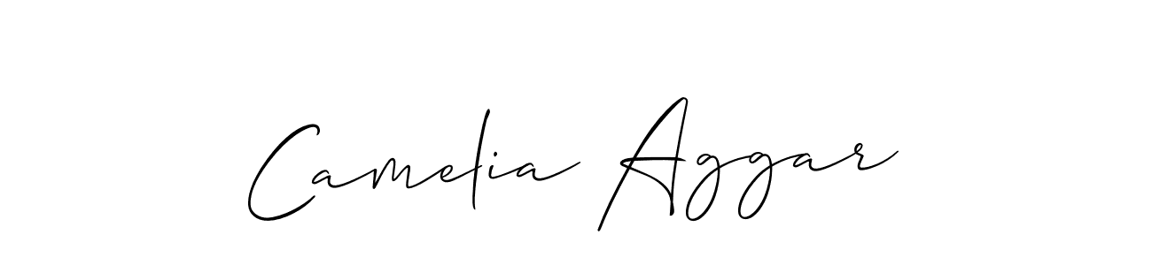 Make a short Camelia Aggar signature style. Manage your documents anywhere anytime using Allison_Script. Create and add eSignatures, submit forms, share and send files easily. Camelia Aggar signature style 2 images and pictures png