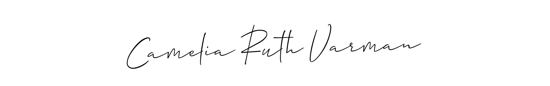 This is the best signature style for the Camelia Ruth Varman name. Also you like these signature font (Allison_Script). Mix name signature. Camelia Ruth Varman signature style 2 images and pictures png