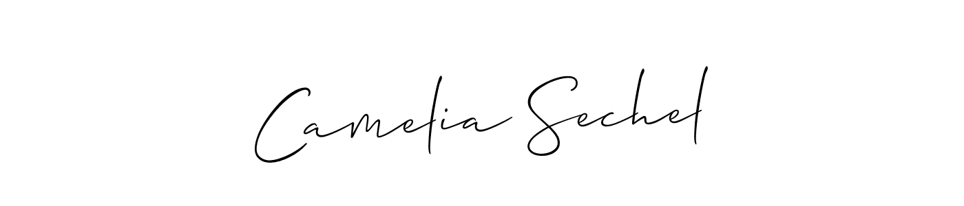 Check out images of Autograph of Camelia Sechel name. Actor Camelia Sechel Signature Style. Allison_Script is a professional sign style online. Camelia Sechel signature style 2 images and pictures png