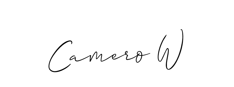 How to make Camero W signature? Allison_Script is a professional autograph style. Create handwritten signature for Camero W name. Camero W signature style 2 images and pictures png