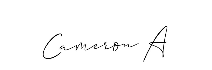 Make a beautiful signature design for name Cameron A. With this signature (Allison_Script) style, you can create a handwritten signature for free. Cameron A signature style 2 images and pictures png