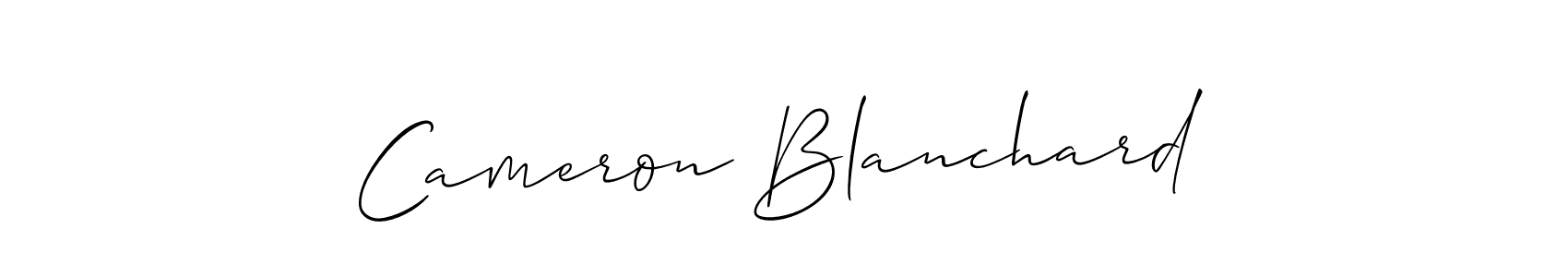 How to make Cameron Blanchard name signature. Use Allison_Script style for creating short signs online. This is the latest handwritten sign. Cameron Blanchard signature style 2 images and pictures png