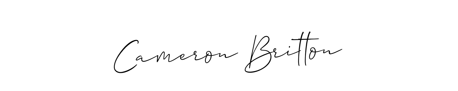 Create a beautiful signature design for name Cameron Britton. With this signature (Allison_Script) fonts, you can make a handwritten signature for free. Cameron Britton signature style 2 images and pictures png