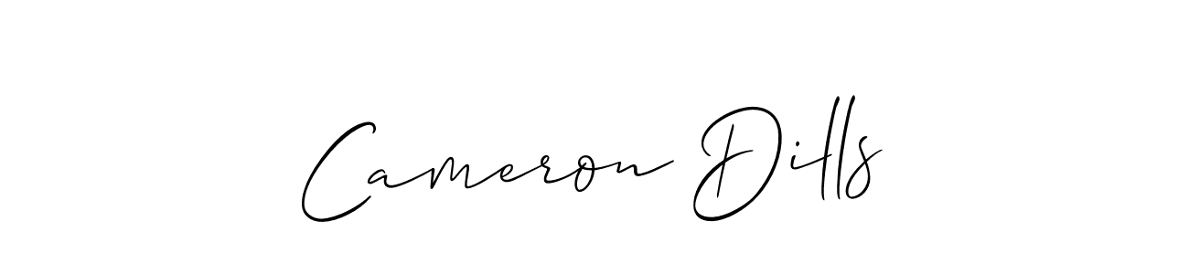 Design your own signature with our free online signature maker. With this signature software, you can create a handwritten (Allison_Script) signature for name Cameron Dills. Cameron Dills signature style 2 images and pictures png