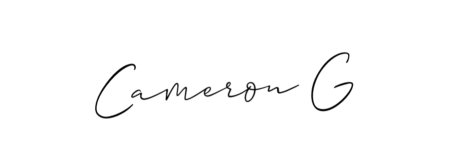 Also You can easily find your signature by using the search form. We will create Cameron G name handwritten signature images for you free of cost using Allison_Script sign style. Cameron G signature style 2 images and pictures png