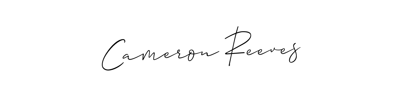 Use a signature maker to create a handwritten signature online. With this signature software, you can design (Allison_Script) your own signature for name Cameron Reeves. Cameron Reeves signature style 2 images and pictures png