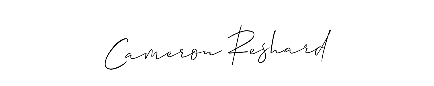 How to Draw Cameron Reshard signature style? Allison_Script is a latest design signature styles for name Cameron Reshard. Cameron Reshard signature style 2 images and pictures png