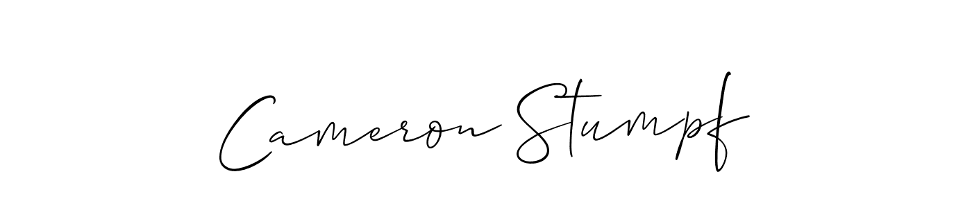 Use a signature maker to create a handwritten signature online. With this signature software, you can design (Allison_Script) your own signature for name Cameron Stumpf. Cameron Stumpf signature style 2 images and pictures png