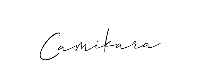Create a beautiful signature design for name Camikara. With this signature (Allison_Script) fonts, you can make a handwritten signature for free. Camikara signature style 2 images and pictures png