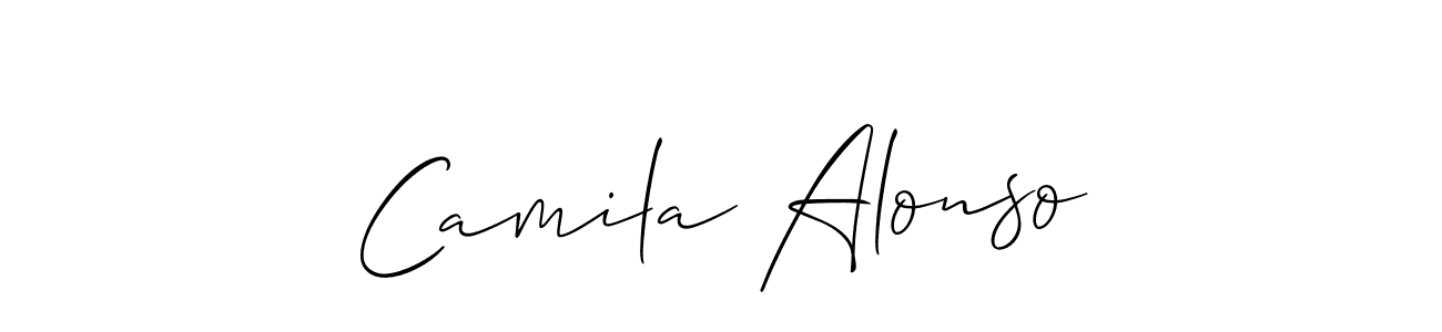 if you are searching for the best signature style for your name Camila Alonso. so please give up your signature search. here we have designed multiple signature styles  using Allison_Script. Camila Alonso signature style 2 images and pictures png