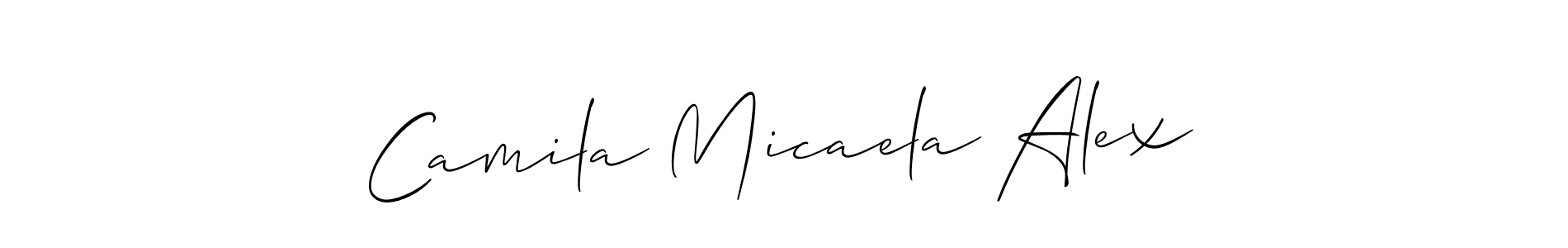 Once you've used our free online signature maker to create your best signature Allison_Script style, it's time to enjoy all of the benefits that Camila Micaela Alex name signing documents. Camila Micaela Alex signature style 2 images and pictures png