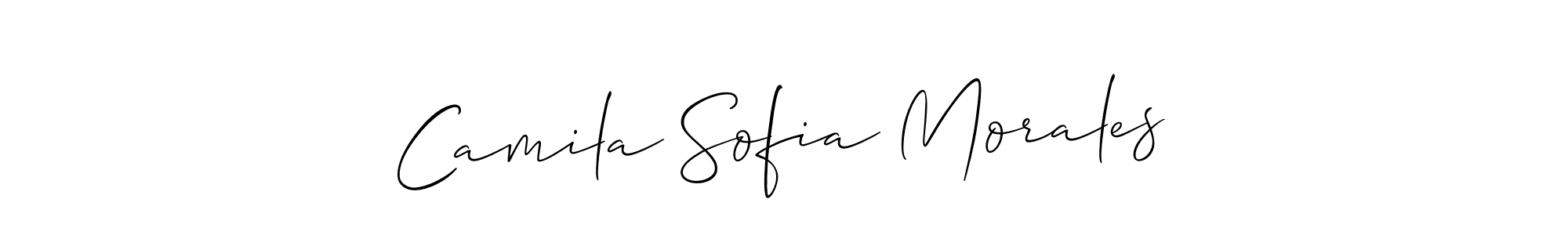 How to make Camila Sofia Morales name signature. Use Allison_Script style for creating short signs online. This is the latest handwritten sign. Camila Sofia Morales signature style 2 images and pictures png