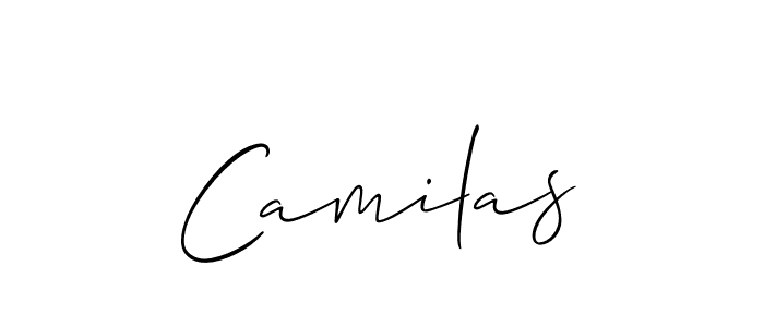 Design your own signature with our free online signature maker. With this signature software, you can create a handwritten (Allison_Script) signature for name Camilas. Camilas signature style 2 images and pictures png