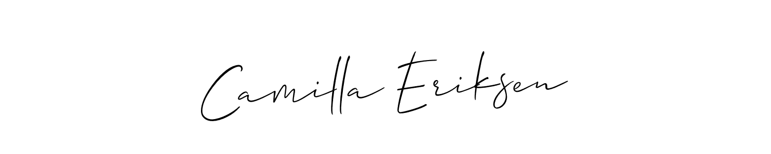 Use a signature maker to create a handwritten signature online. With this signature software, you can design (Allison_Script) your own signature for name Camilla Eriksen. Camilla Eriksen signature style 2 images and pictures png