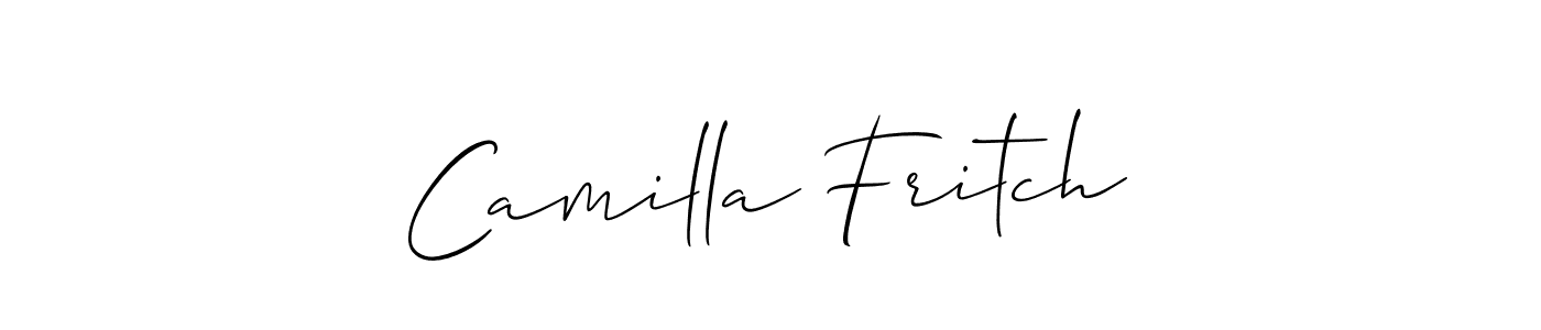 How to make Camilla Fritch signature? Allison_Script is a professional autograph style. Create handwritten signature for Camilla Fritch name. Camilla Fritch signature style 2 images and pictures png