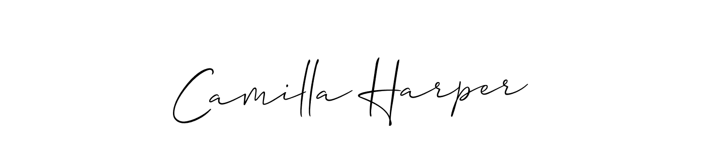 The best way (Allison_Script) to make a short signature is to pick only two or three words in your name. The name Camilla Harper include a total of six letters. For converting this name. Camilla Harper signature style 2 images and pictures png