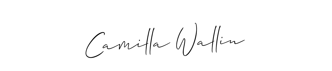 Allison_Script is a professional signature style that is perfect for those who want to add a touch of class to their signature. It is also a great choice for those who want to make their signature more unique. Get Camilla Wallin name to fancy signature for free. Camilla Wallin signature style 2 images and pictures png