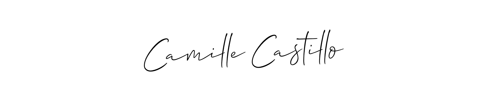 You should practise on your own different ways (Allison_Script) to write your name (Camille Castillo) in signature. don't let someone else do it for you. Camille Castillo signature style 2 images and pictures png