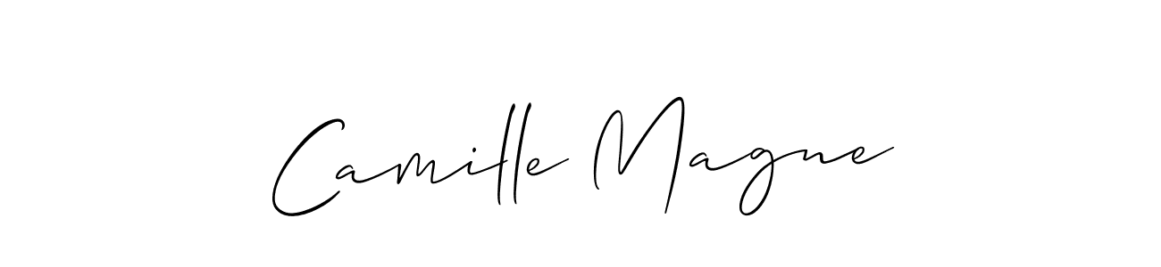 Make a beautiful signature design for name Camille Magne. With this signature (Allison_Script) style, you can create a handwritten signature for free. Camille Magne signature style 2 images and pictures png