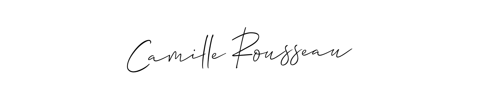 How to make Camille Rousseau name signature. Use Allison_Script style for creating short signs online. This is the latest handwritten sign. Camille Rousseau signature style 2 images and pictures png