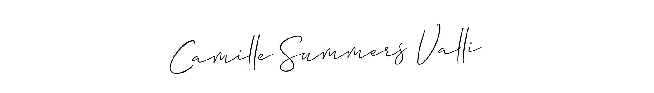 How to make Camille Summers Valli signature? Allison_Script is a professional autograph style. Create handwritten signature for Camille Summers Valli name. Camille Summers Valli signature style 2 images and pictures png