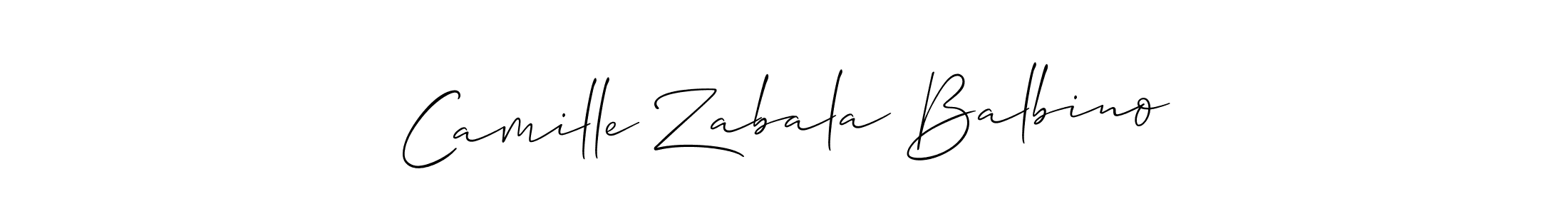 Use a signature maker to create a handwritten signature online. With this signature software, you can design (Allison_Script) your own signature for name Camille Zabala Balbino. Camille Zabala Balbino signature style 2 images and pictures png